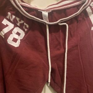 Burgundy “NYC 28” sweats